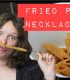 Fried pasta necklace snack!!